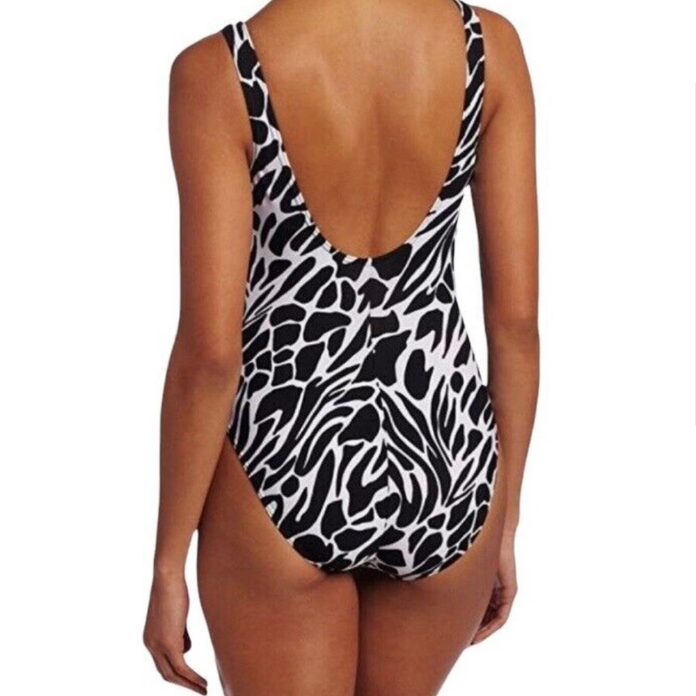 Miraclesuit Swimwear Sonatina Ruched Shirred One Piece Giraffe Print swimsuit 12 - Picture 2 of 10